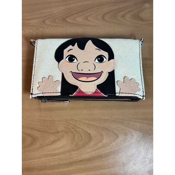 Loungefly Disney LILO & STITCH & Scrump Crossbody Bifold Wallet Missing Strap - Picture 2 of 8